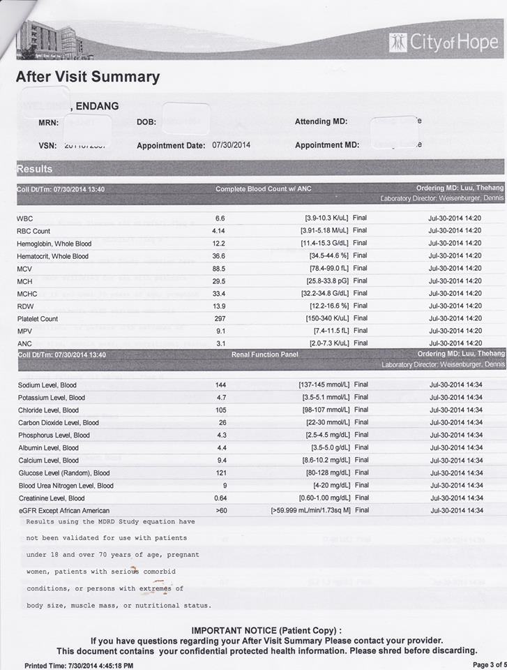 Endang - Blood Test #1